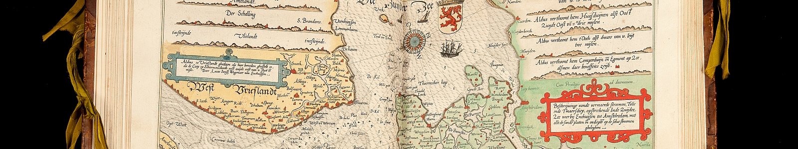 Detail kaart Zuiderzee in Spieghel der Zeevaerdt, 1584
