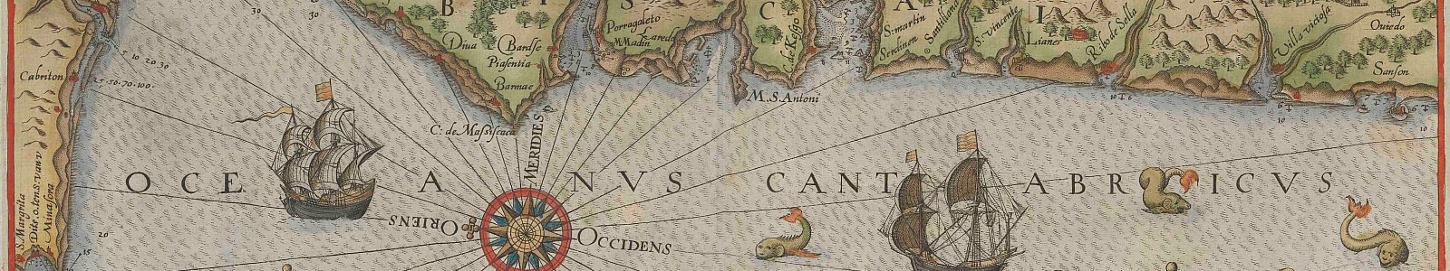 Zeekaart van de Golf van Biskaje, 'Thresoor der zeevaert', 1596