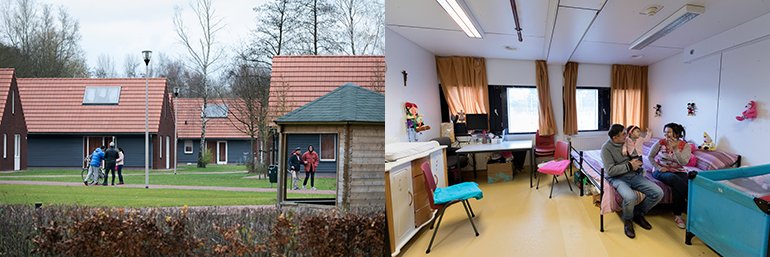Woonruimte in een asielzoekerscentrum © coa.nl