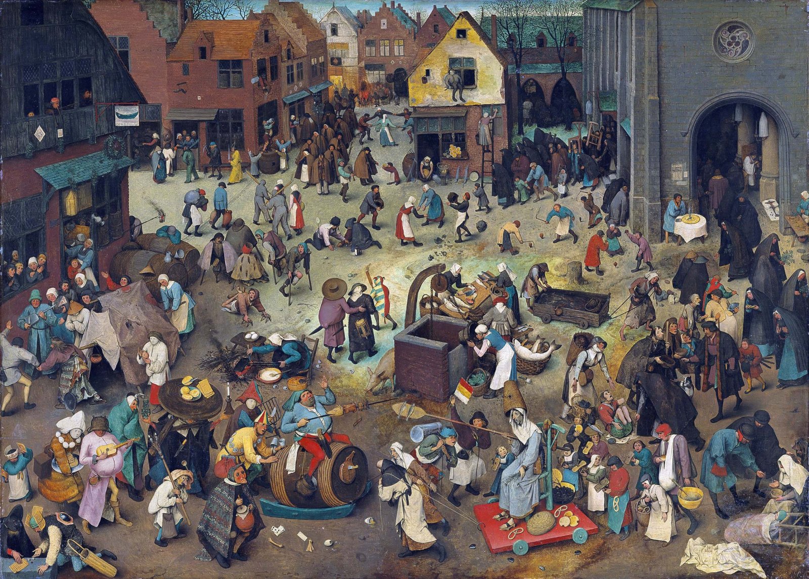 Pieter Bruegel de Oude, De strijd tussen Vastenavond en Vasten (1559). Bron- Wikimedia Commons (public domain).jpg