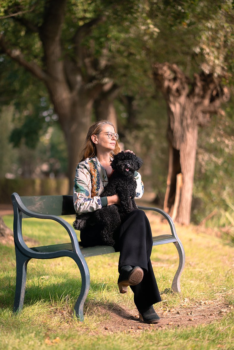 Saskia Arndt met hond James