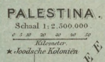 Legenda kaart Palestina, 30e editie Bosatlas, 1925