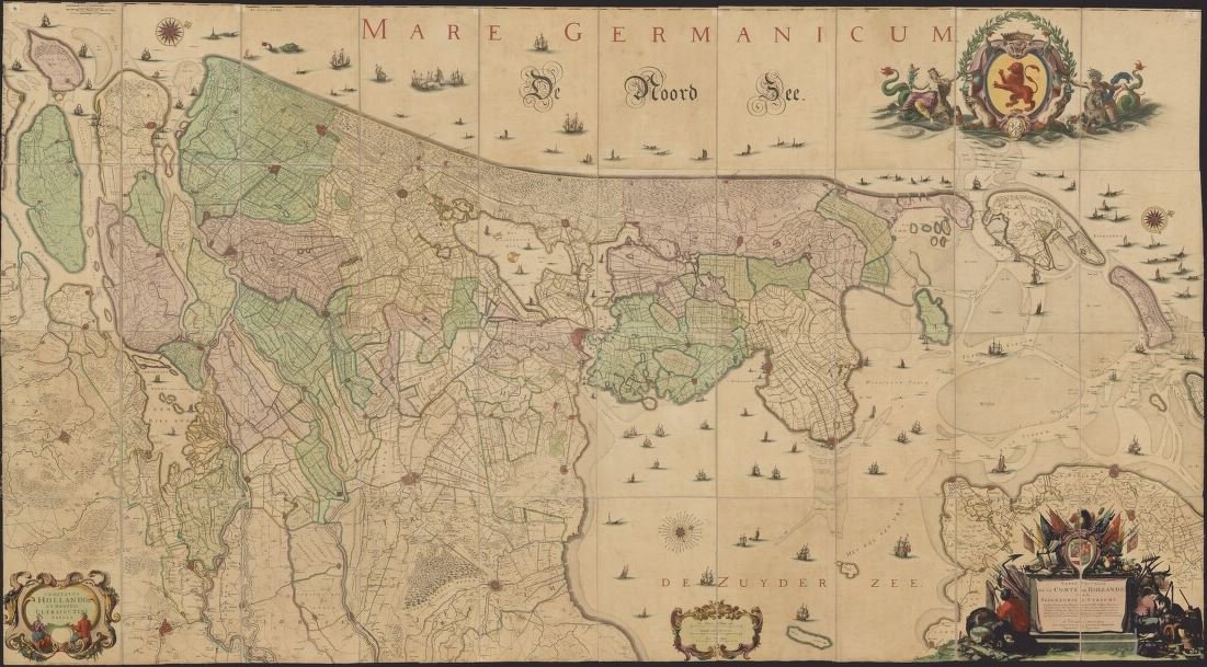 40-bladige kaart van Holland van Colom, 1721
