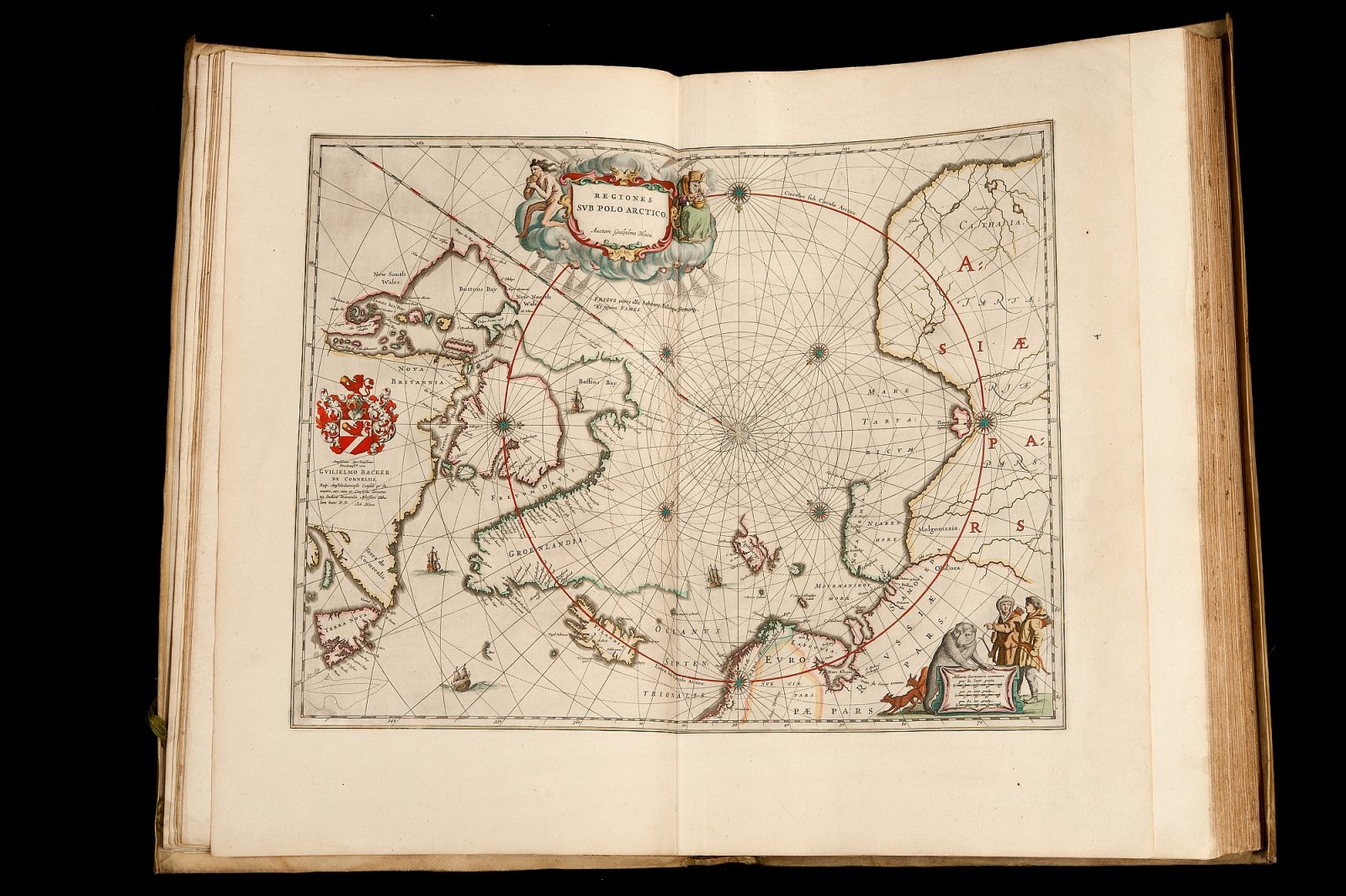 Poolkaart in Atlas Maior Blaeu, 1664, topstuk uit de Bijzondere Collecties van de Universiteitsbibliotheek Utrecht
