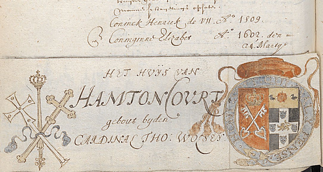 Het wapen van Hampton Court, fol.143v.