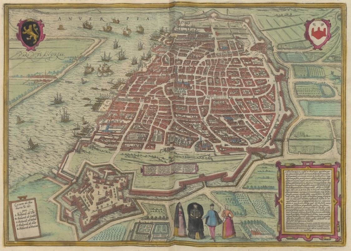 Antwerpen in de Civitates orbis terrarum, deel 1, Braun & Hogenberg