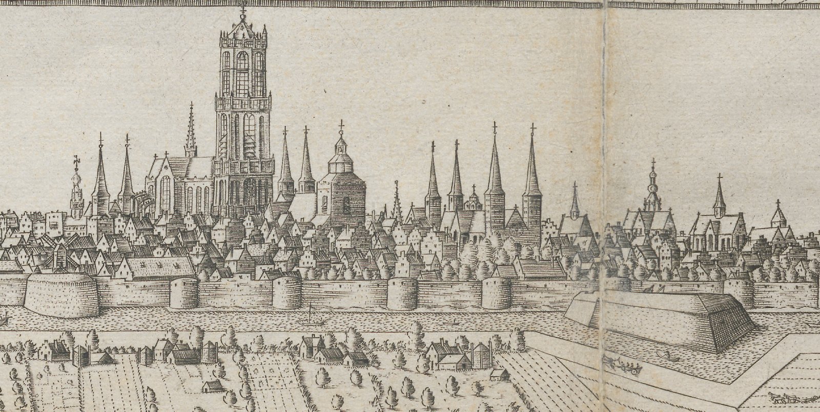 Detail profiel van Utrecht vanuit het westen, Van Vianen, 1598