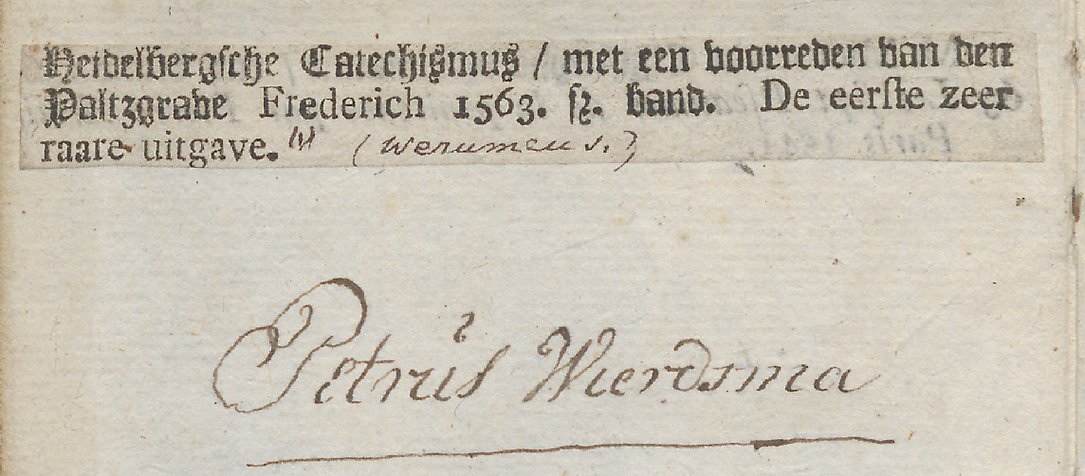 Uit het bezit van Petrus Wierdsma - Catechismus E oct 1385 Nederlandse vertaling
