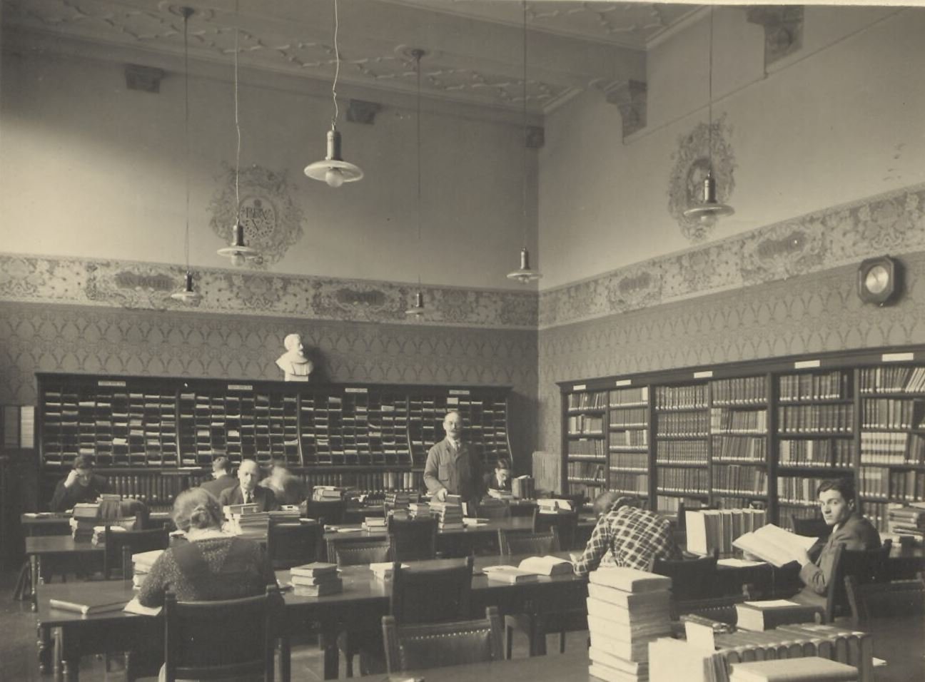 Een foto van de Leeszaal Universiteitsbibliotheek Utrecht, 1936