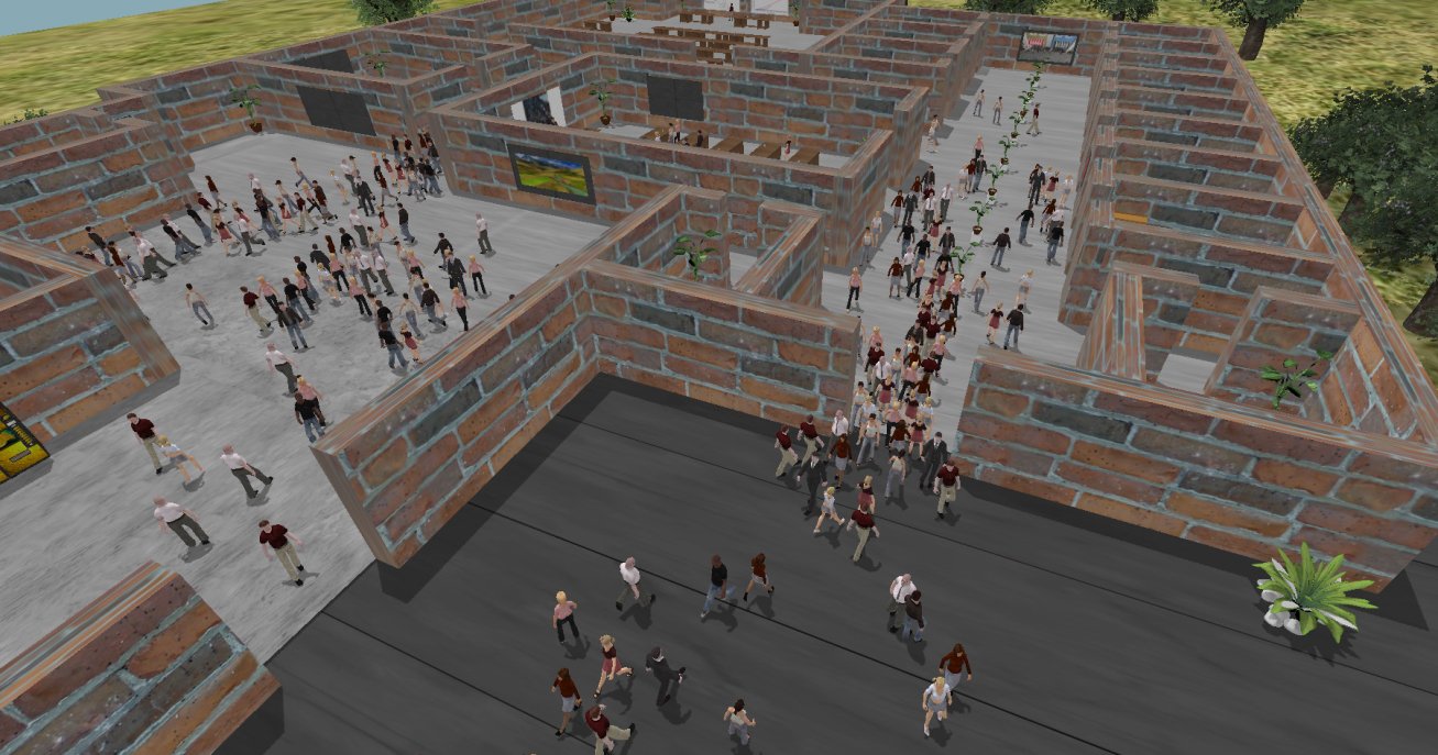 crowd simulation in a virtual environment