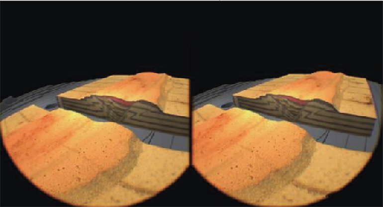 Afbeelding van een VR-afbeelding van het model