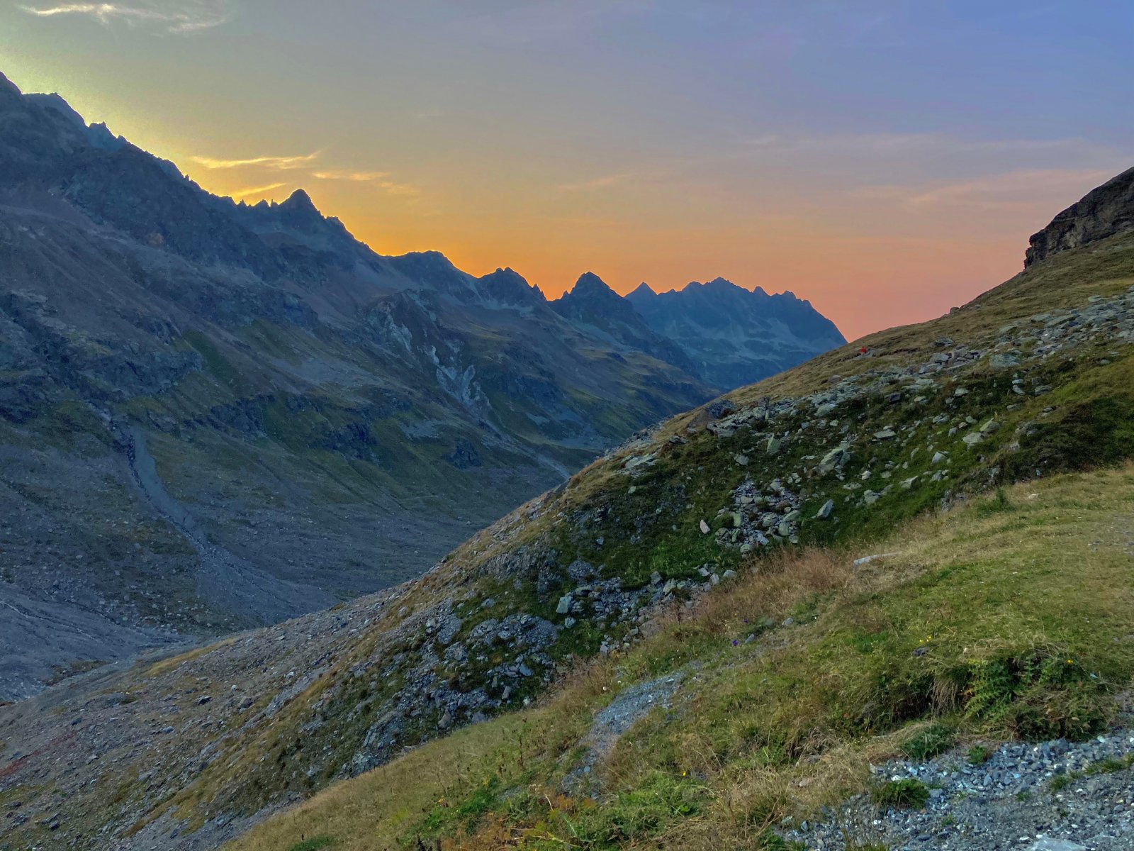 "Galtuer Voralber" bergen in Oostenrijk.