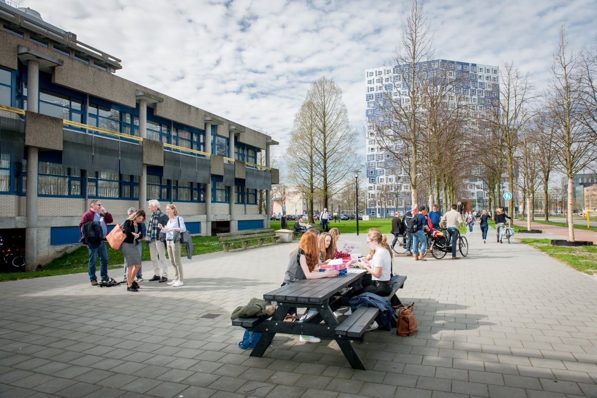 Studenten op het Utrecht Science Park