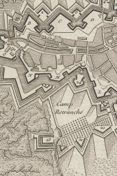 Detail fortificatiekaart Bergen op Zoom, 1748