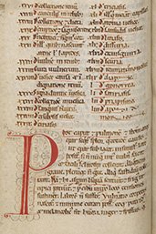 Pagina uit de Passionarius uit de Bijzondere Collecties van de Universiteit Utrecht