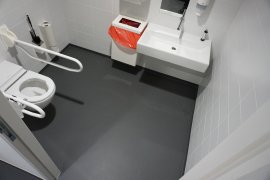 The accessible toilet at the Earth Simulation Lab