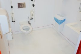 The accessible toilet at the Hijmans van den Bergh building
