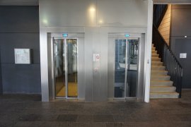 The elevators at P+R Utrecht Science Park