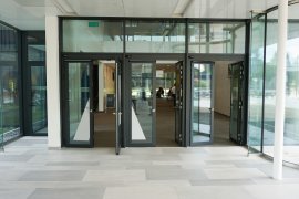 The doors leading to the Venig Meinesz building A
