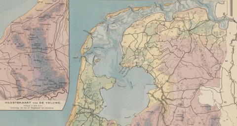 Hoogtekaart van Nederland, 31ste editie Bosatlas, 1927