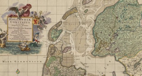 Kaart van Holland, Nicolaas Visscher II, ca. 1690 (ca. 1696) 