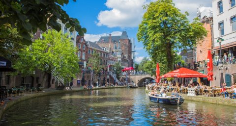 Canals of Utrecht by daytime