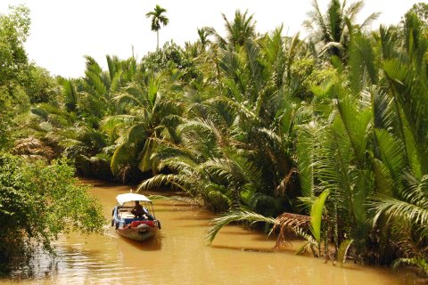 Boot in de Mekongdelta