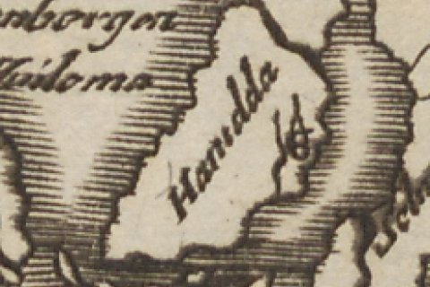 Detail Hannida kaart Coronelli, 1706