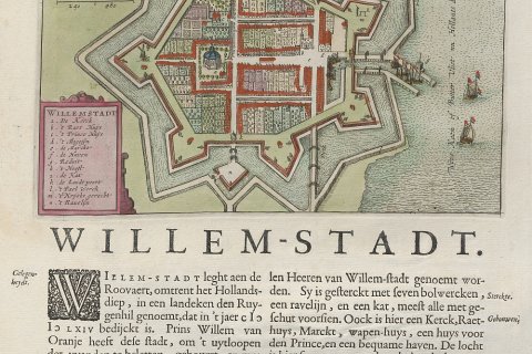Plattegrond van Willemstad, Joan Blaeu, ca. 1649