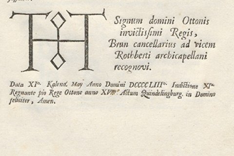 Monogram uit Beschryvinghe der stadt Utrecht uit de Bijzondere Collecties van de Universiteit Utrecht