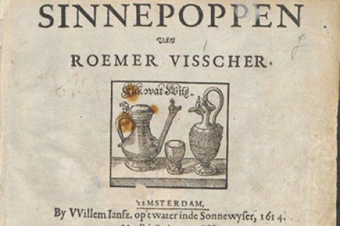 Titelpagina Sinnepoppen, Roemer Visscher, 1614