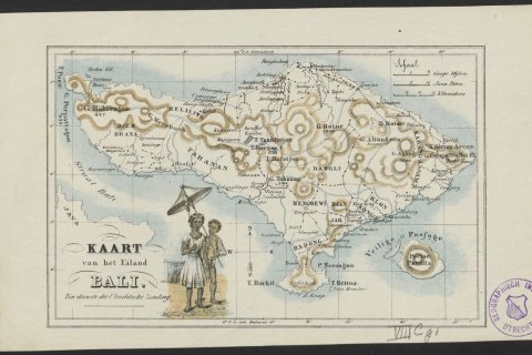 'Kaart van het eiland Bali ten dienste der Utrechtsche Zending', ca. 1875