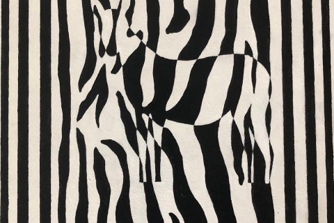 Schilderij Zebra