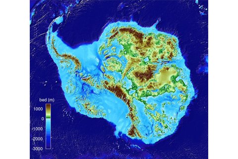 Highly detailed image of the Antarctic bedrock