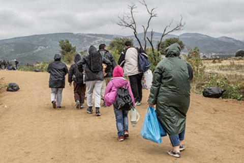 Entry of group of immigrants at the border (photo: istock.com / wabeno)
