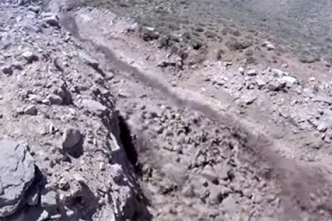 Debris flow on the Aconcagua in Argentina