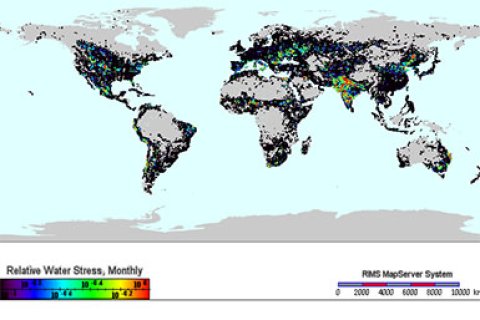 Mapped hydrological data