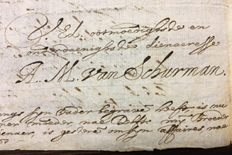 Anna Maria van Schurman’s signature