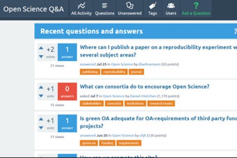 screenshot Open Science Q&A