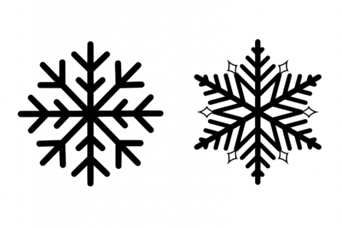 Verschillende soorten sneeuwvlokken