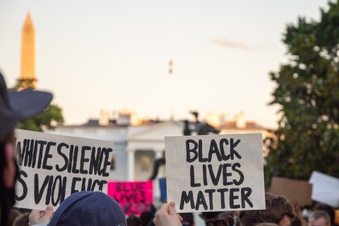 Black Lives Matter antiracisme demonstratie