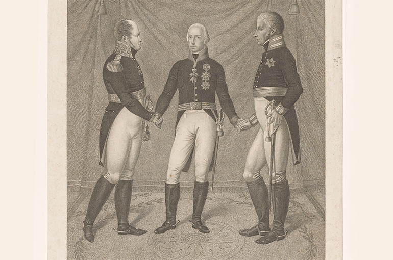 De Heilige Alliantie van 1815 tussen Rusland, Oostenrijk en Pruisen © Rijksmuseum