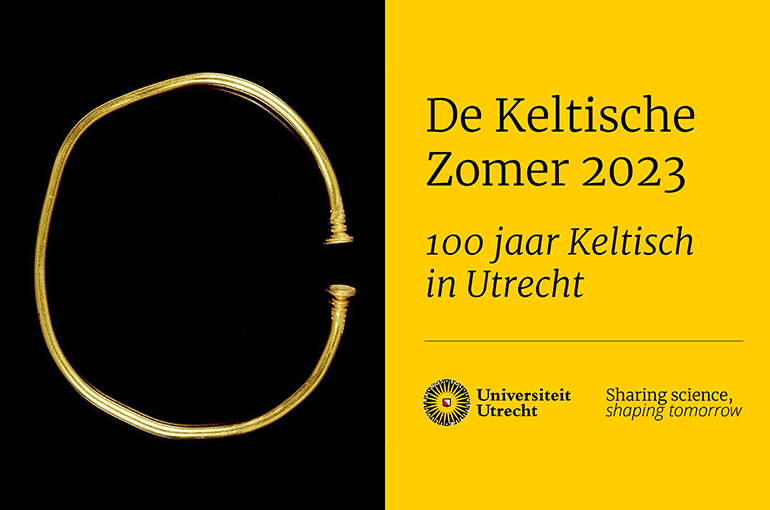 Poster met tekst: 'De Keltische Zomer 2023: 100 jaar Keltisch in Utrecht'. Foto: RMO