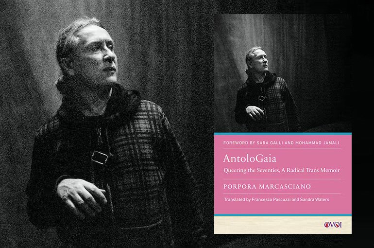 Porpora Marcasciano op de cover van haar boek AntoloGaia: Queering the Seventies, A Radical Trans Memoir.