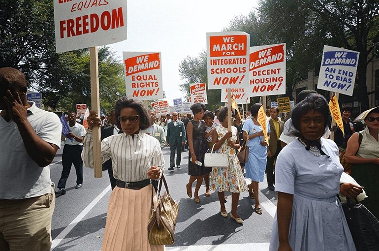 Civil rights march on Washington, D.C. (1963). Foto: Library of Congress, via Unsplash