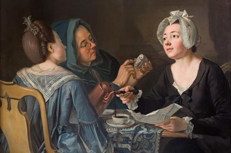 Pehr Hilleström, Three Women Telling Fortune in Coffee, 1780s (Stockholms universitets konstsamling, J. A. Berg Collection #158)