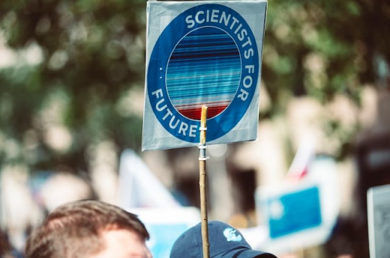 Protest sign Scientists for Future