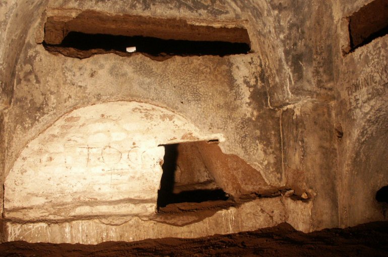 Callixtus-catacombe, Rome. Foto: Leonard Rutgers