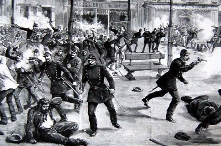 Police violence after social uprising in Paris’ suburb Clichy, 1 May 1891 - Photo: Wikimedia Commons