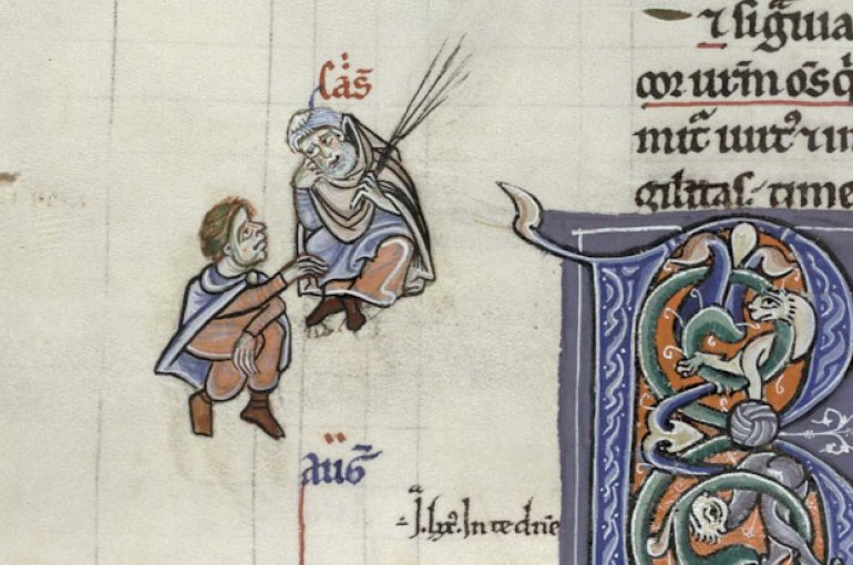 Augustine and Cassiodore debating in the margin of a 12th-century manuscript © Cambridge, Trinity College MS B.5.4